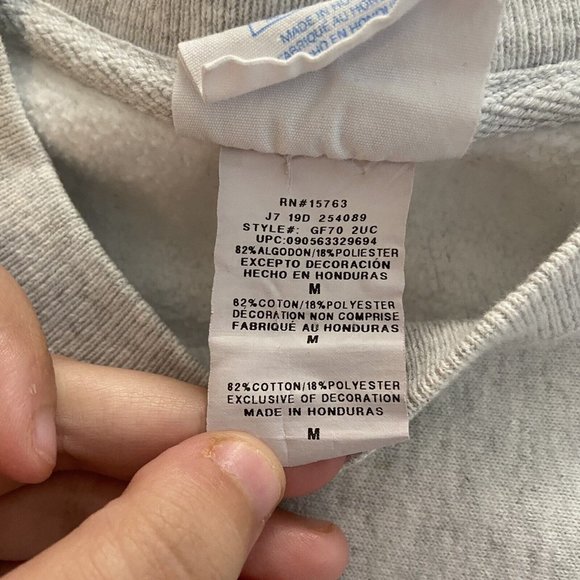 Champion Reverse Weave Pullover Sweatshirt Womens M Gray Spellout Long Sleeve - Picture 6 of 10